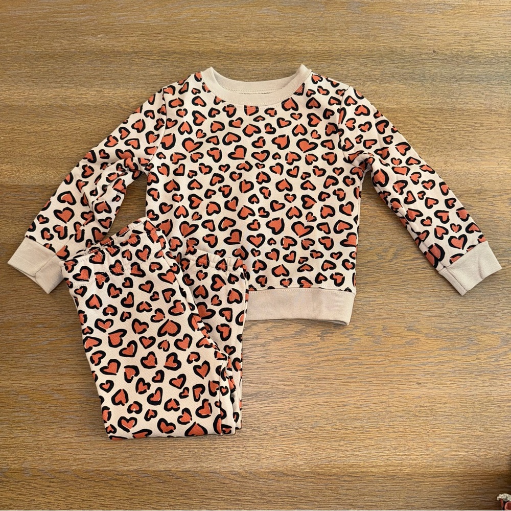 Garanimals Cream and Orange Animal Print Set.